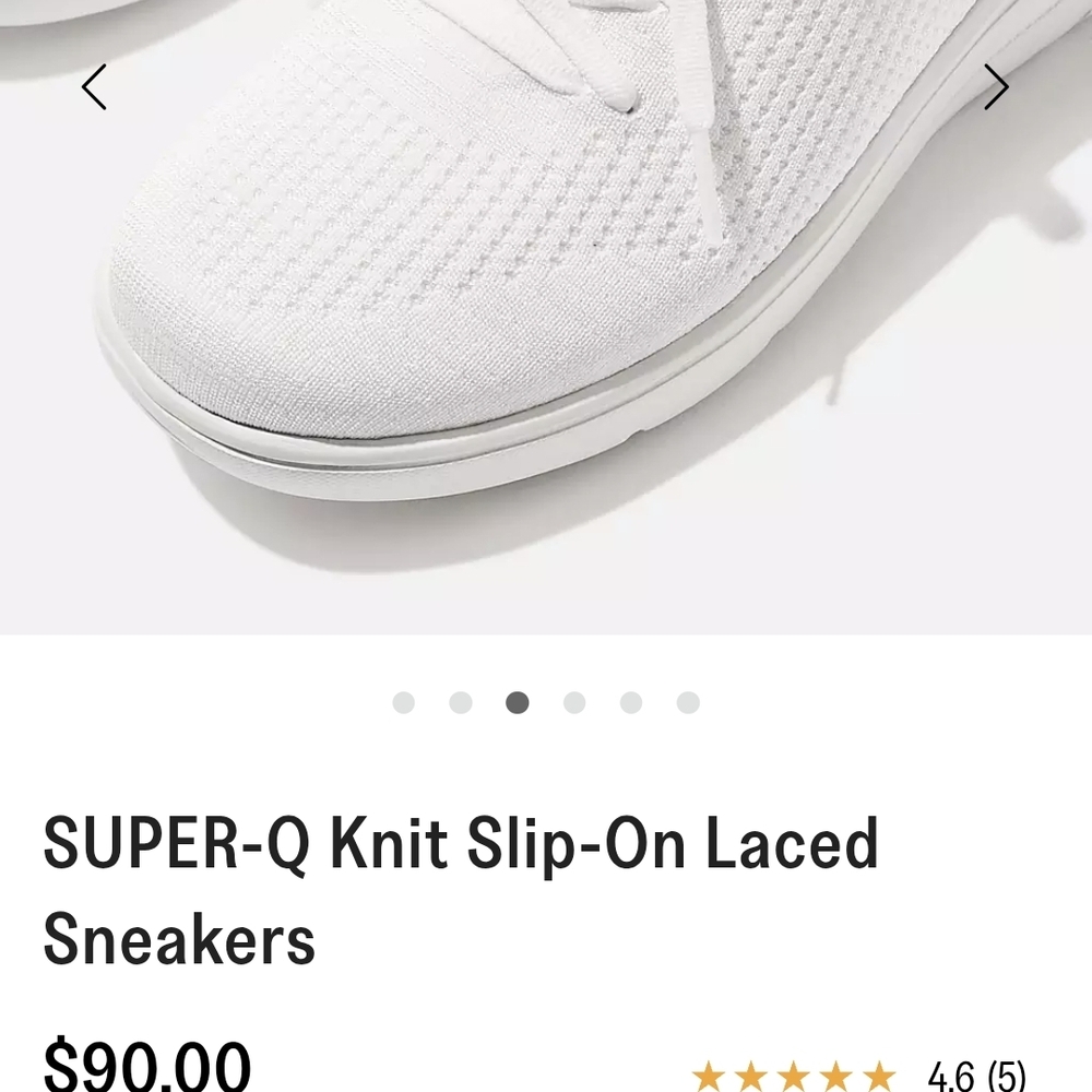 Fitflop White Knit Slip-On Sneakers